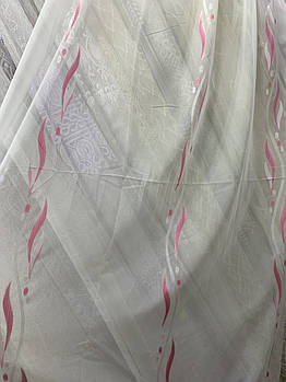 Шифон з вишивкою на метраж,висота 2.8 м-3м (60250)