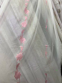 Шифон з вишивкою на метраж,висота 2.8 м-3м (61188)