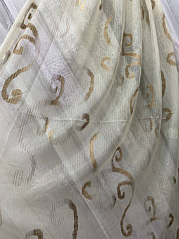 Шифон з вишивкою на метраж,висота 2.8 м-3м (10847)