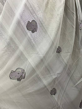 Шифон з вишивкою на метраж,висота 2.8 м-3м (07520)