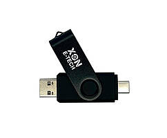 Флеш-накопитель XON FlashDrive DuoConnect 128GB USB 3.0 + USB Type-C Black (FX3DR128PB 7546)