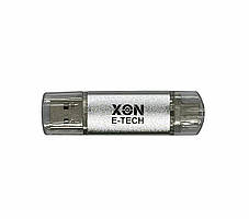 Флеш-накопитель XON FlashDrive DuoConnect 128GB USB 2.0 + USB Type-C Grey (FX2DX128MS 7591)