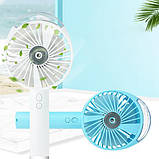 Міні Портативний Охолоджувач-Розпилювач Ручний Водяний Вентилятор, Що Охолоджує, З Підзарядкою, фото 4
