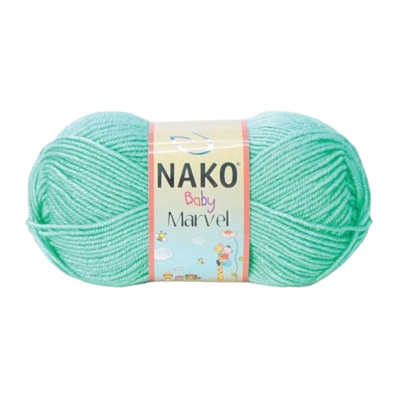 Nako BAMBINO MARVEL (Бамбiно марвел) № 2867 м'ята (Пряжа, нитки для в'язання), фото 1