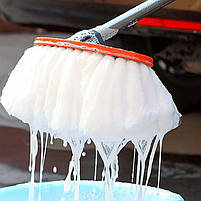 Автомобільна телескопічна швабра Lesko 12211 щітка для миття машини 120 см 5 шт., фото 5