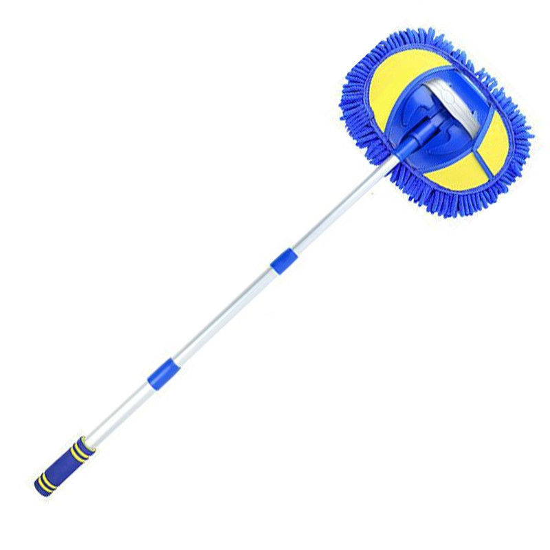 Автомобільна висувна швабра Lesko 2024 щітка для миття машини воскова зі змінним комплектом 10 шт., фото 1