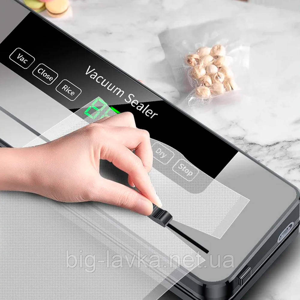 Вакуумний пакувальник з УФ-стерилізацією та режимом Sous Vide Сірий