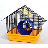 Клітка для гризунів "Хатинка" фарба, колір мікс, 280*180*290 мм (*)