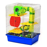 Клітка для гризунів "Хом'як-3 Люкс" цинк, колір мікс, 335*230*430 мм (*)