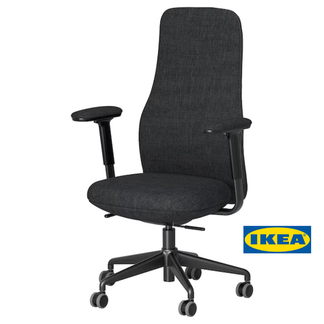 Офісний стілець IKEA GRÖNFJÄLL Чорно-сірий 005.034.40