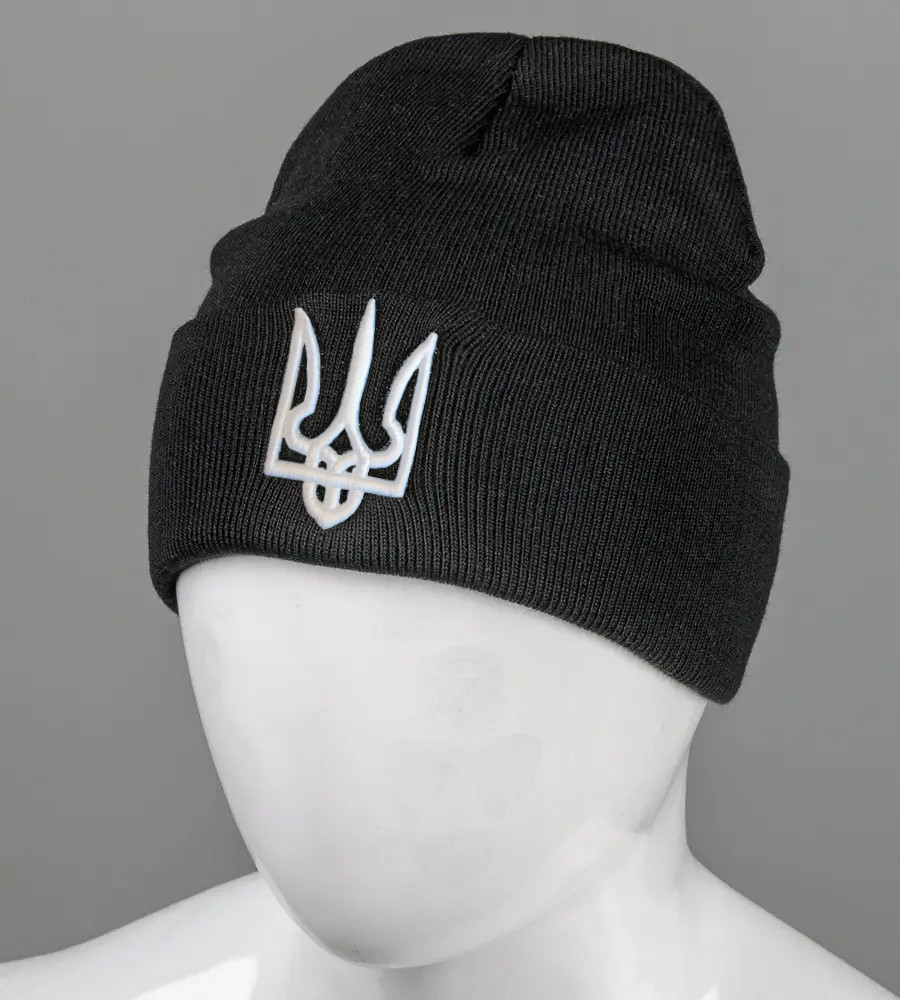 Шапка молодіжна з вишивкою Тризуб (m33), фото 1