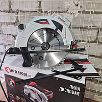 Пила дискова 2000 Вт, 5000 об/хв., диск 235 мм, 40 зубів, лазер INTERTOOL WT-0623