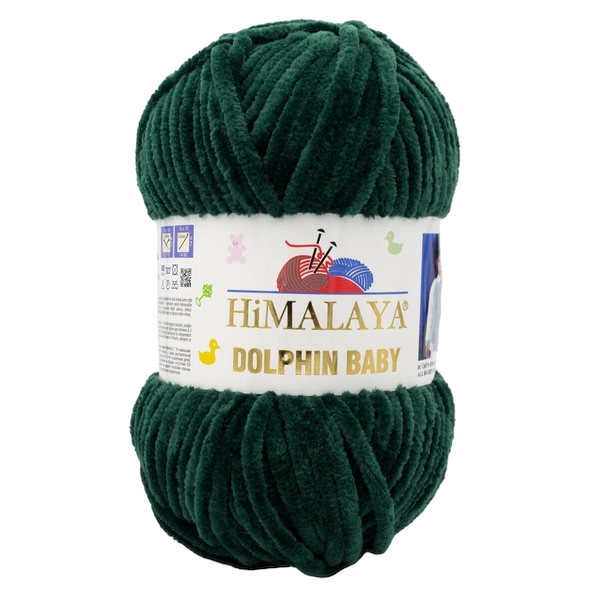 Himalaya DOLPHIN BABY (Гімалаї Долфін Бейбі) № 80362 пляшковий (Пряжа велюр(плюшева), нитки для в'язання)