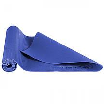 Килимок спортивний SportVida PVC 6 мм для йоги та фітнесу SV-HK0053 Blue Poland, фото 4