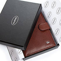 Гаманець гаманець шкіряний чоловічий коричневий портмоне для прав і автодокументів Dr. Bond M1 10.5*14*2 см, фото 2