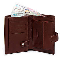 Гаманець гаманець шкіряний чоловічий коричневий портмоне для прав і автодокументів Dr. Bond M1 10.5*14*2 см, фото 3