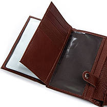 Гаманець гаманець шкіряний чоловічий коричневий портмоне для прав і автодокументів Dr. Bond M1 10.5*14*2 см, фото 5