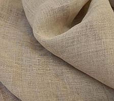 Льняна легка тканина світлого сіро-бежевого кольору (шир. 294 см)