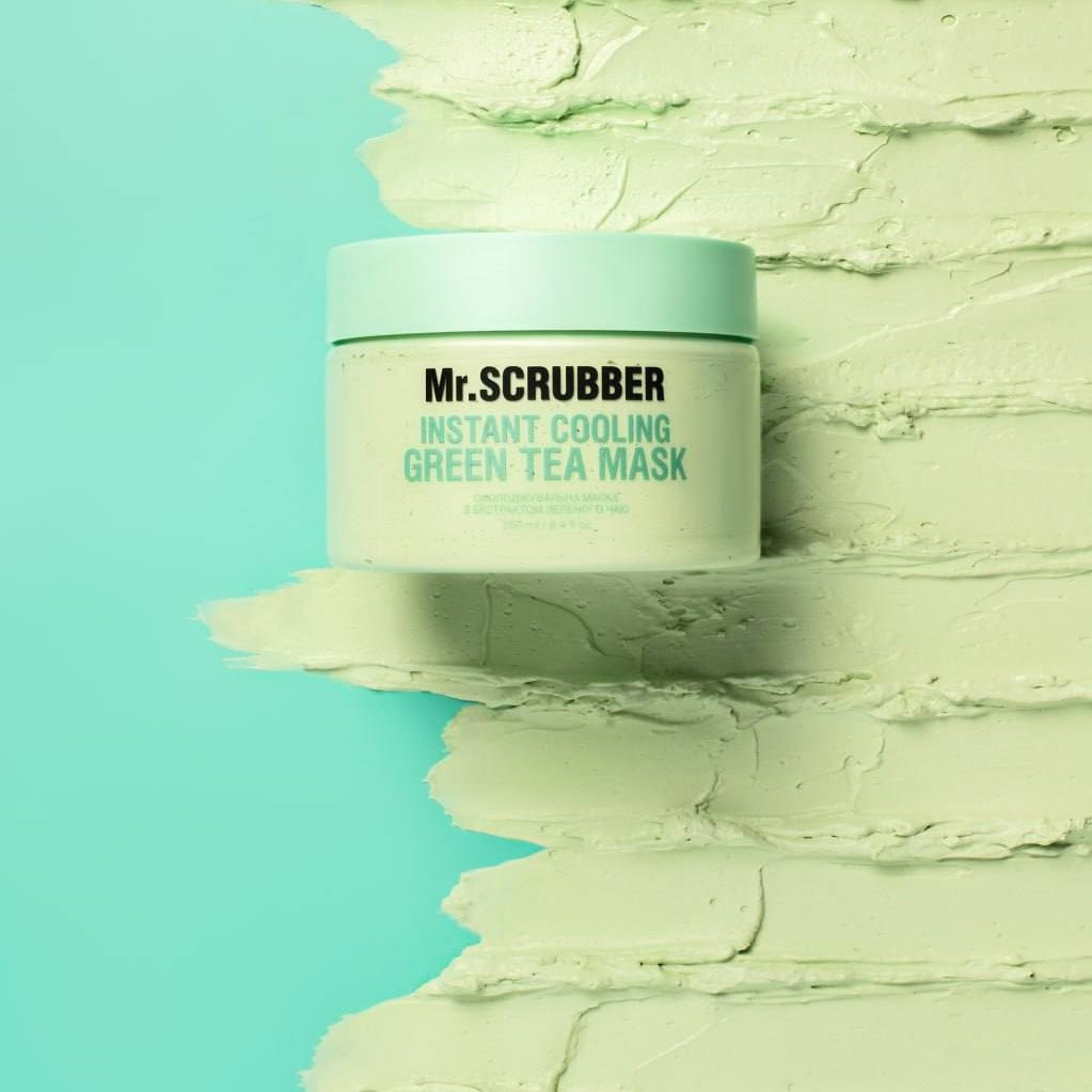 Охолоджувальна маска для обличчя Instant Cooling Green Tea Mask із екстрактом зеленого чаю Mr.SCRUBBER 250 мл