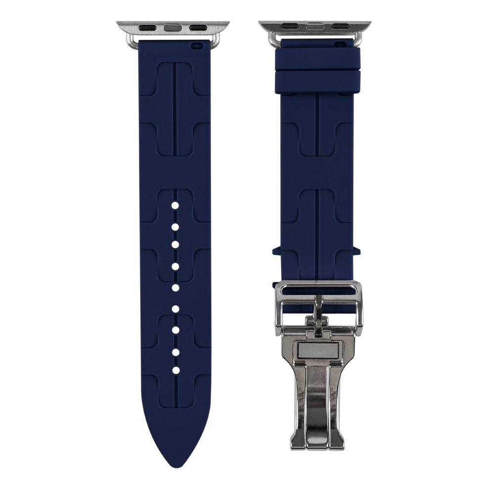 Ремінець Silicone Hermes для Watch 42 / 44 / 45 / 49 mm, Midnight Blue, фото 1