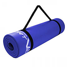 Килимок (мат) для йоги та фітнесу SportVida NBR 1 см SV-HK0069 Blue Poland, фото 6
