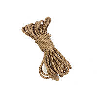 Джутовая веревка для связывания тела Art of Sex 8 метров, 6 мм, цвет натруальный AlterDeal