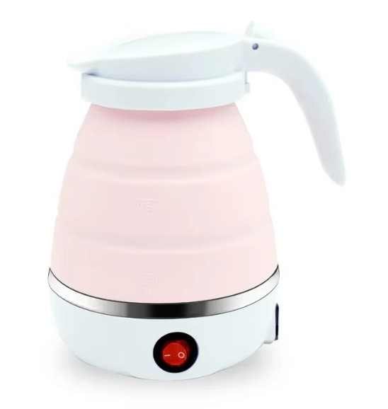 Чайник Kettle портативный силиконовый складной походный 100-240 в 750 мл защита от кипения Лучшая цена