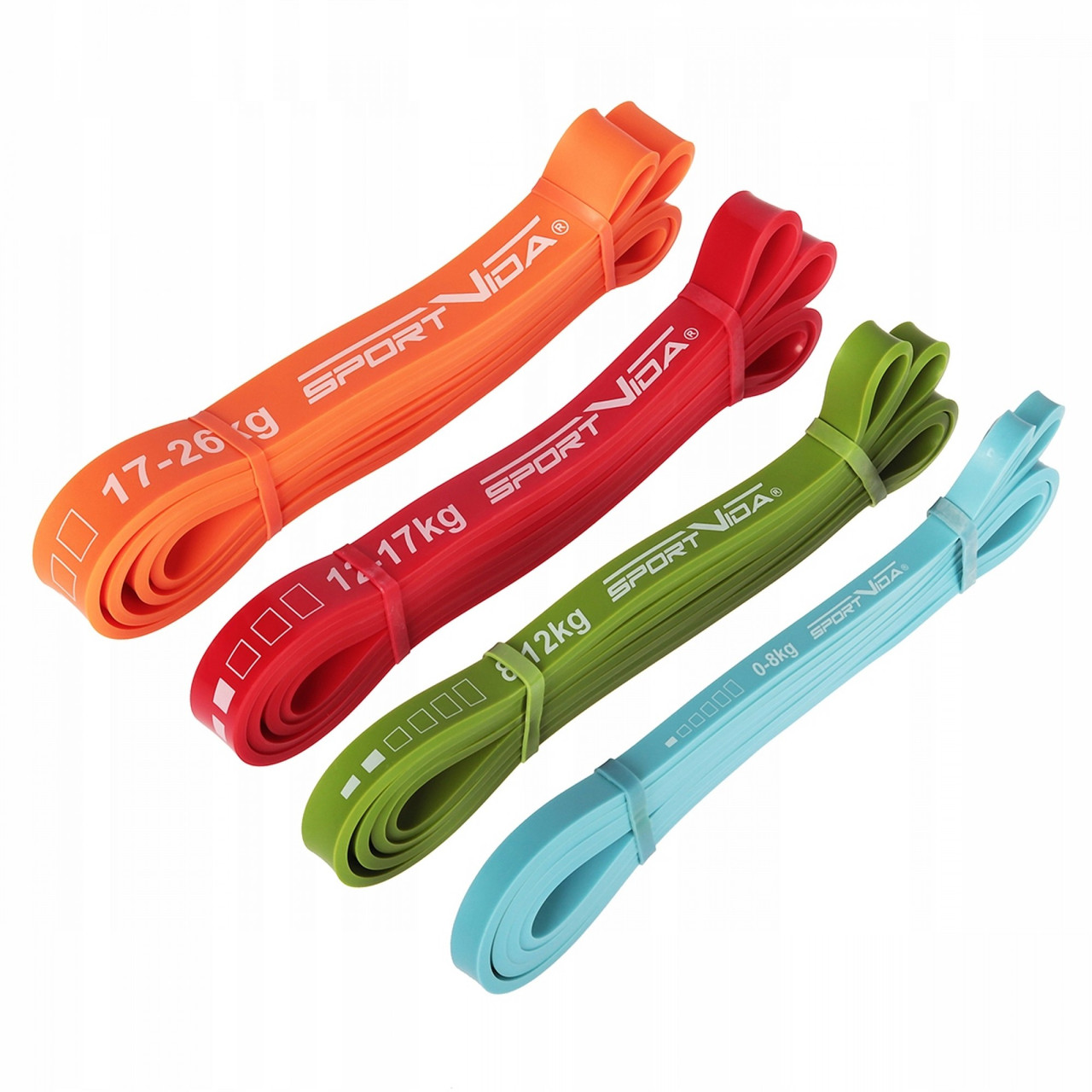 Еспандер-петля (гума для фітнесу та спорту) SportVida Power Band 4 шт 0-26 кг SV-HK0190-2 Poland