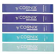 Гумки для фітнесу Cornix Mini Power Band набір 5 шт 1-20 кг XR-0047 Poland, фото 5