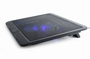 Підставка для ноутбука до 14" TRY Laptop Stand Blue LED чорна