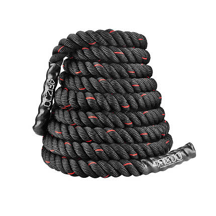 Канат тренувальний 4FIZJO Battle Rope 15 м для кросфіту 4FJ0242 Poland, фото 1