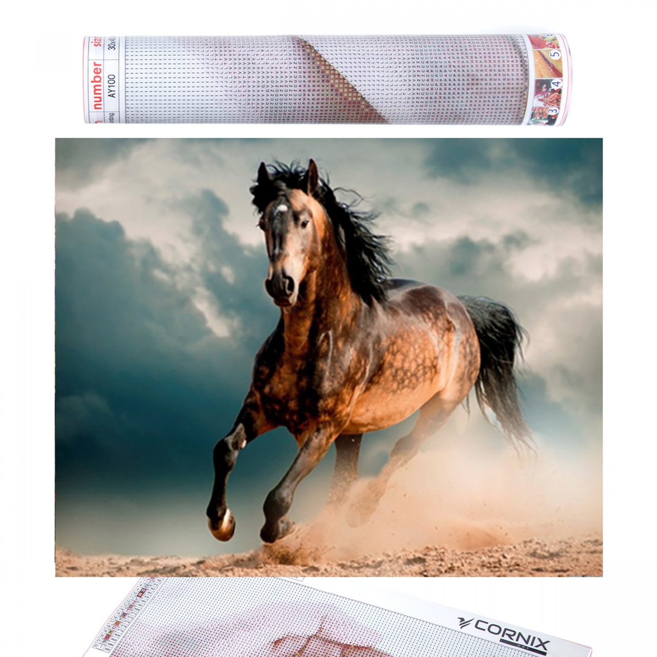 Набір алмазної мозаїки (вишивки) Cornix Art 40 x 30 см AY10 Poland