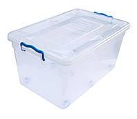 Пластиковий харчовий контейнер із засувками на колесах 50 літрів В-46 (Diomedea) 62*40*31 см