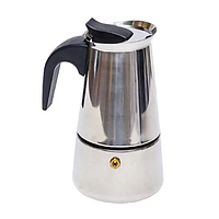 Гейзерна кавоварка 300 мл з нержавіючої сталі розрахована на 6 чашок кави (еспресо)