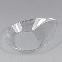 Тарілочка "Крапля" для десертів та закусок прозора склопластик одноразова 10 шт, фуршетний посуд