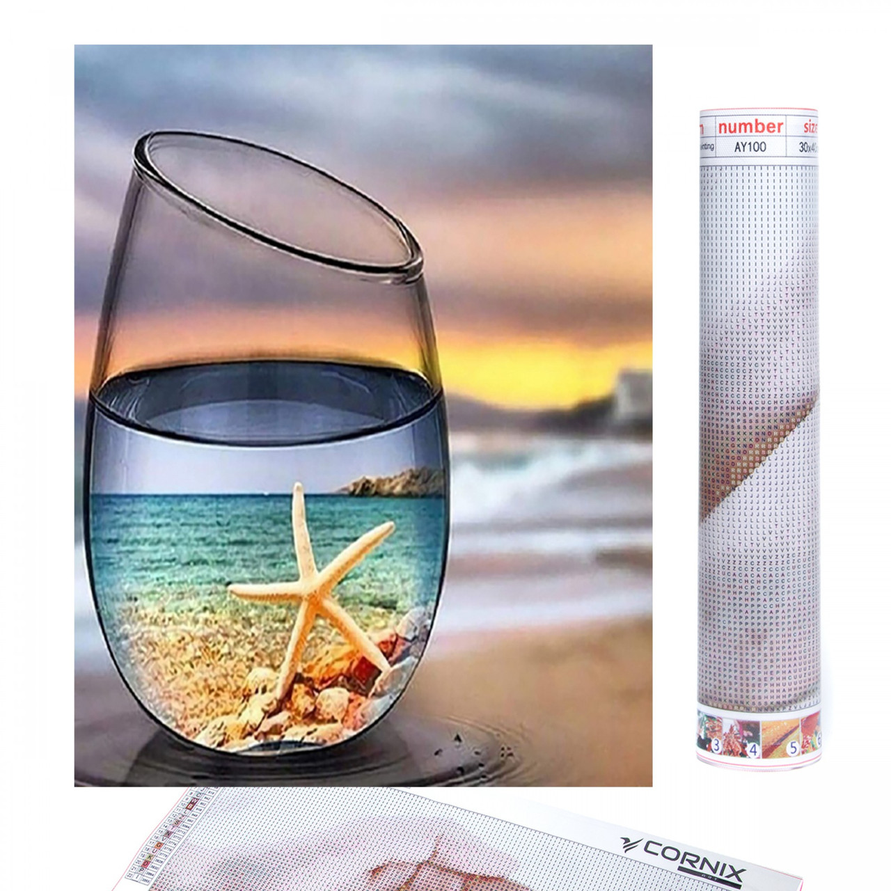 Набір алмазної мозаїки (вишивки) Cornix Art 40 x 30 см AY60 Poland