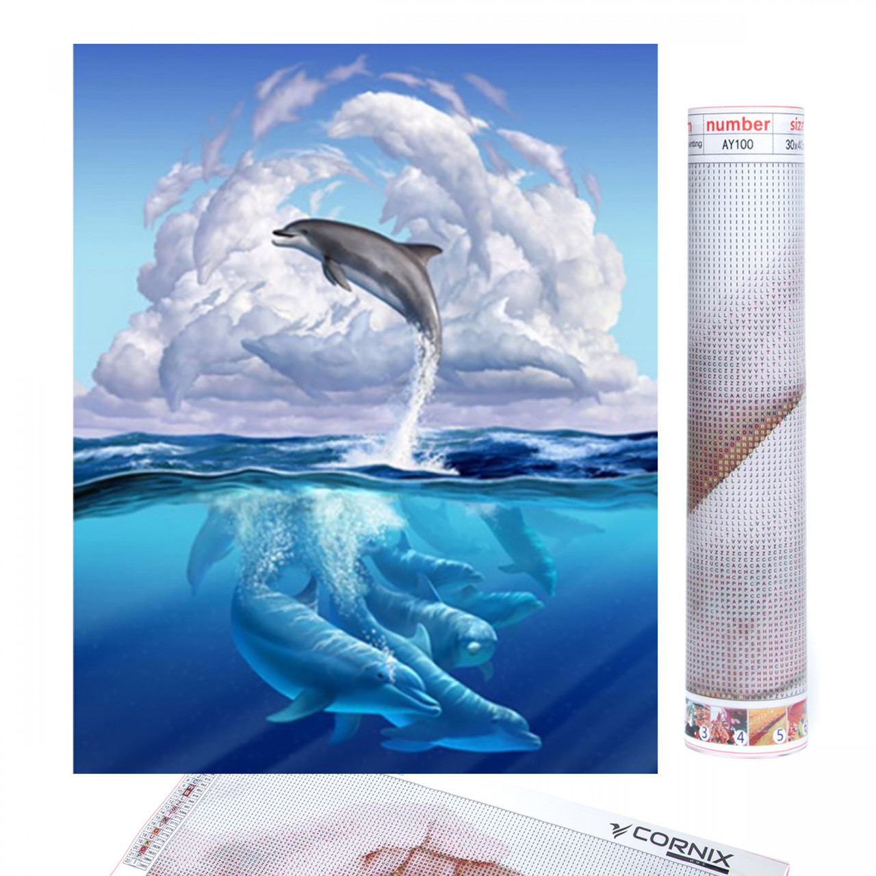 Набір алмазної мозаїки (вишивки) Cornix Art 40 x 30 см AY77 Poland