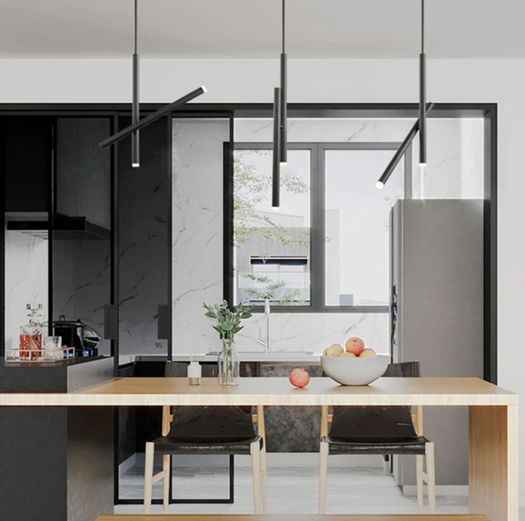 Чорний підвіс із двома трубками та регулюючим механізмом MJ 205/2 BK, фото 1