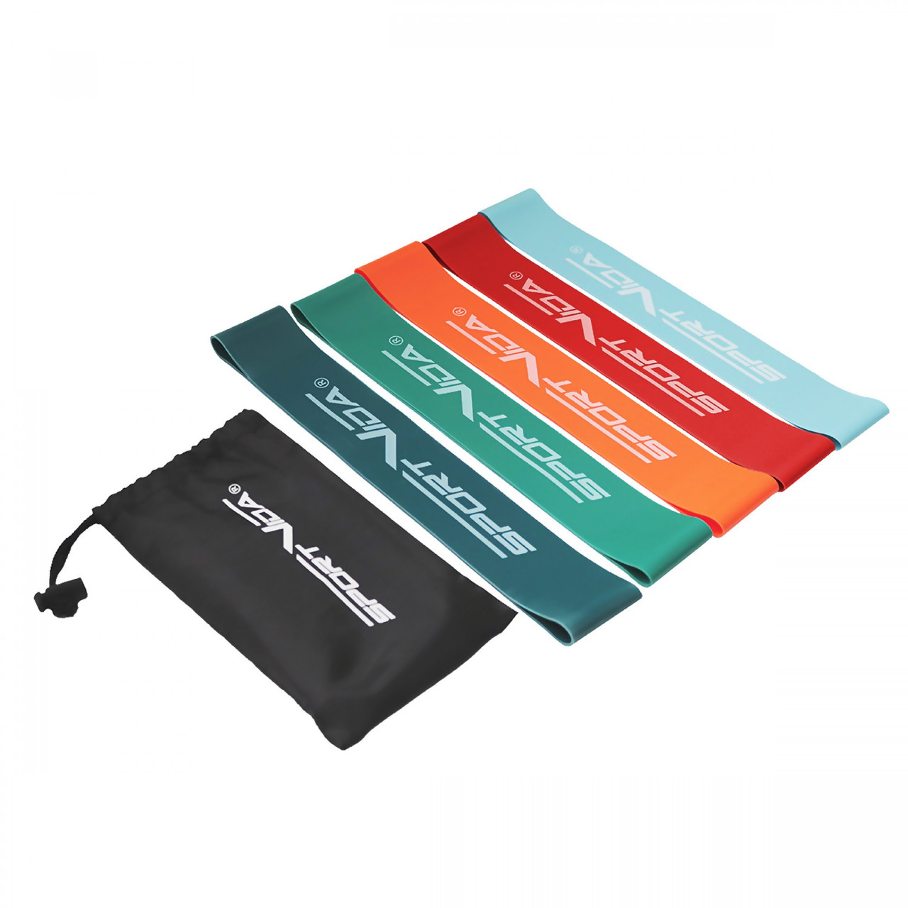 Гумка для фітнесу та спорту (стрічка-еспандер) SportVida Mini Power Band 5 шт 0-25 кг SV-HK0206 Poland