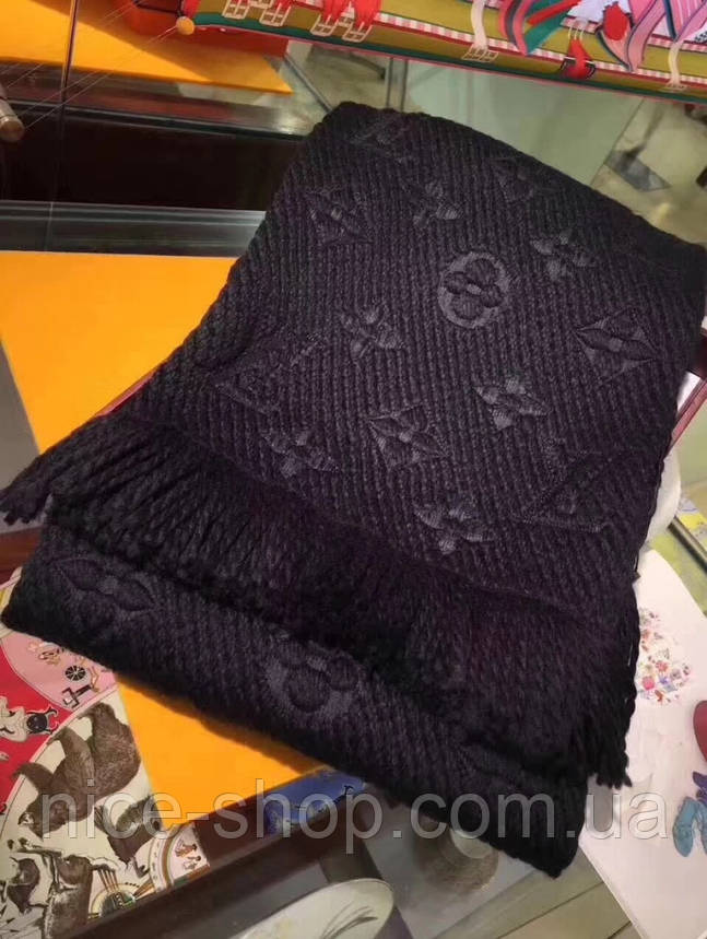 Шарф Louis Vuitton чорний, фото 1