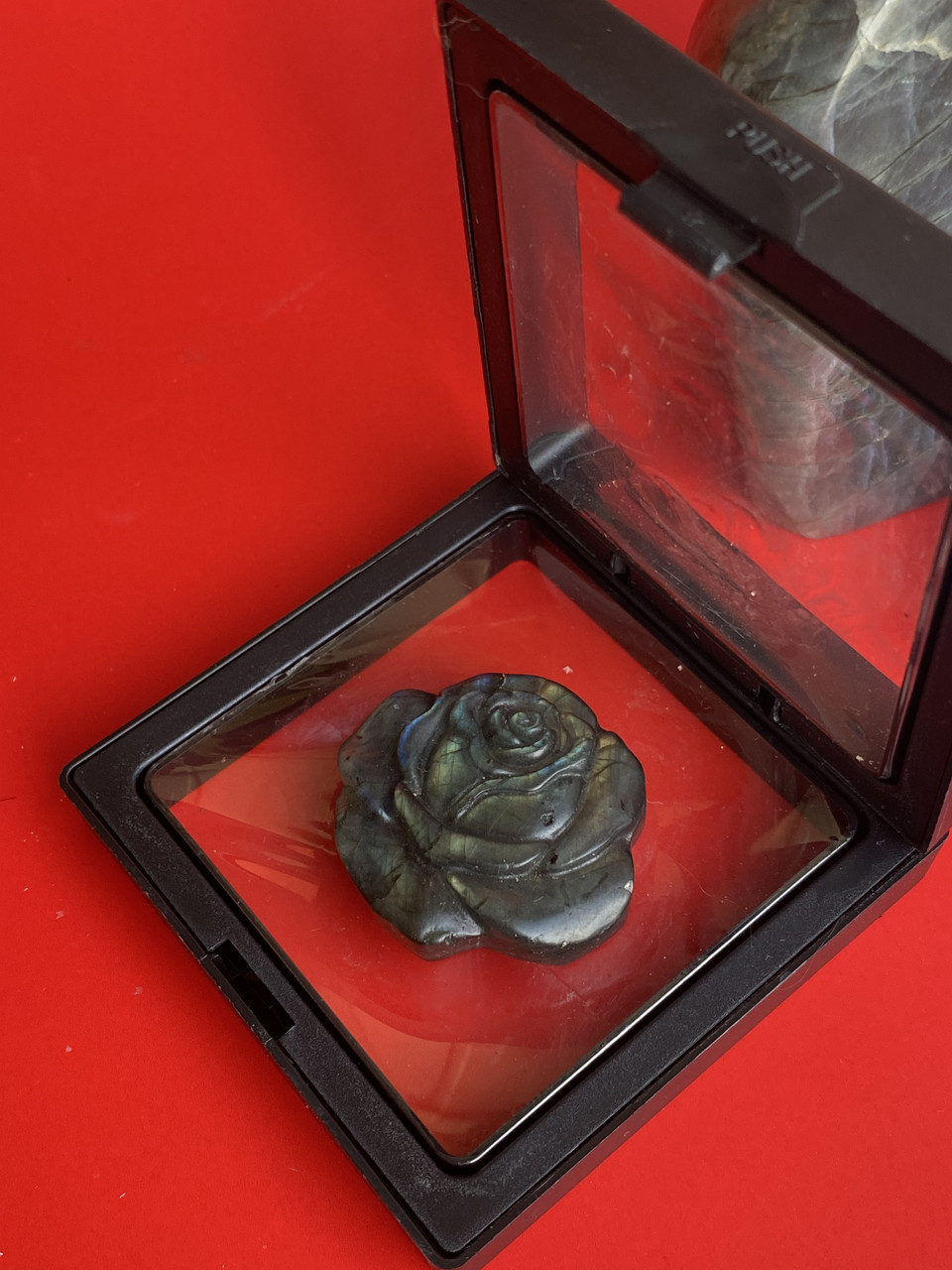 «Троянда» з лабрадору натурального каменю натуральний камінь лабрадор фігурка квітка троянда лабрадор.Індія, фото 1