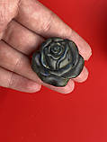 «Троянда» з лабрадору натурального каменю натуральний камінь лабрадор фігурка квітка троянда лабрадор.Індія, фото 5