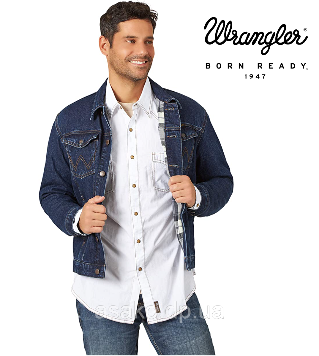 Чоловіча джинсова куртка Wrangler® 74265FN на фланелєвій підкладці /L (52_UA) /100% бавовна /Доставлено із США