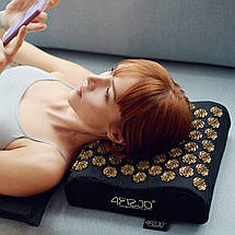 Подушка акупунктурна 4FIZJO Ergo Аплікатор Кузнєцова 4FJ0418 Black/Gold Poland, фото 5
