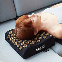Подушка акупунктурна 4FIZJO Ergo Аплікатор Кузнєцова 4FJ0418 Black/Gold Poland, фото 2