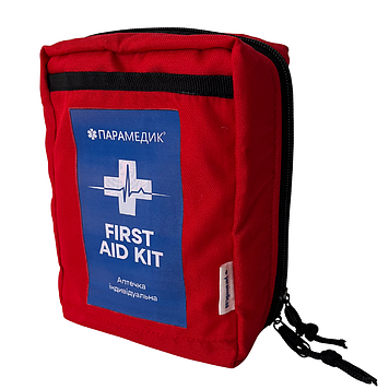 Підсумок червоний з синім логотипом