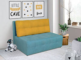 Диван розкладний без підлокітників Тедді Модерн Бірюзовий + Помаранчевий