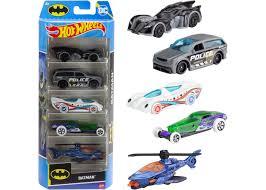 Набір із 5 машинок Хот Вілс Batman Hot Wheels Mattel HTV44