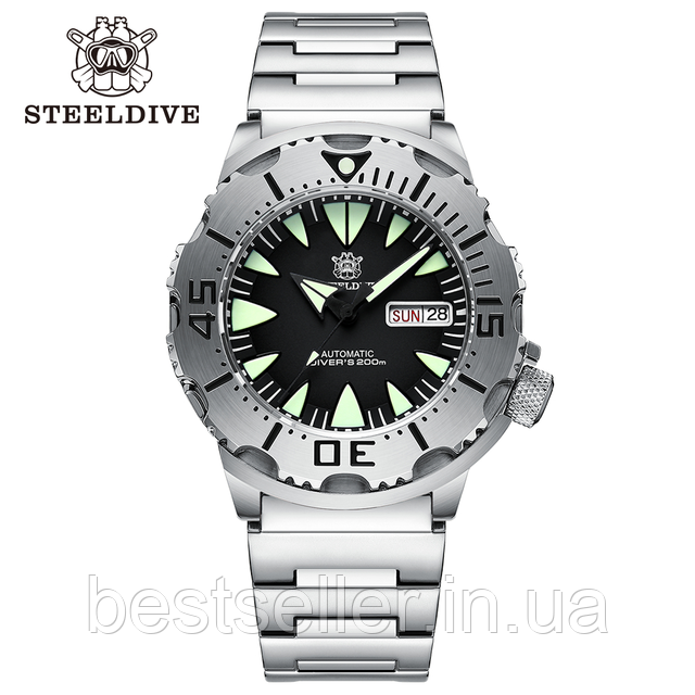STEELDIVE SD1984 MONSTER 42MM 20ATM(200M) SEIKO NH36A BLACK DIAL