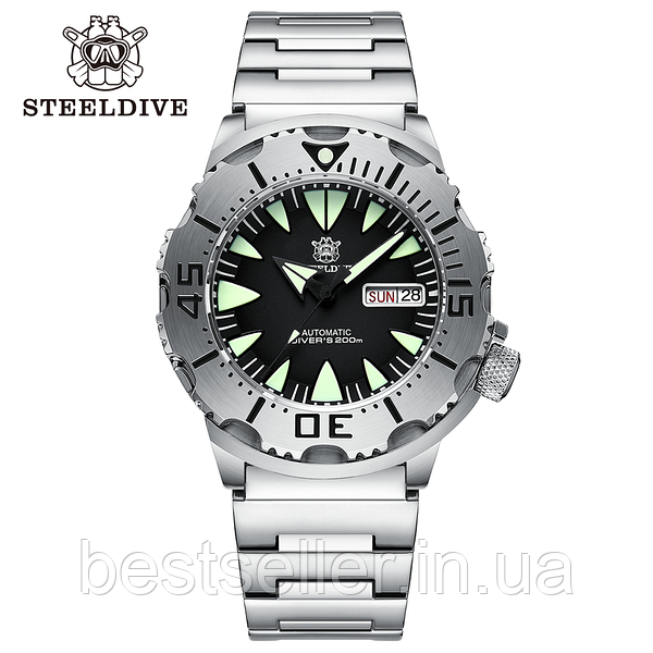 STEELDIVE SD1984 MONSTER 42MM 20ATM(200M) SEIKO NH36A BLACK